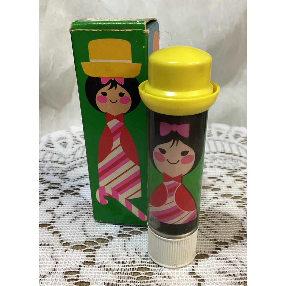Vintage Avon Small World Lipkins French Mint Lip Pomade NOS Original Box USA
